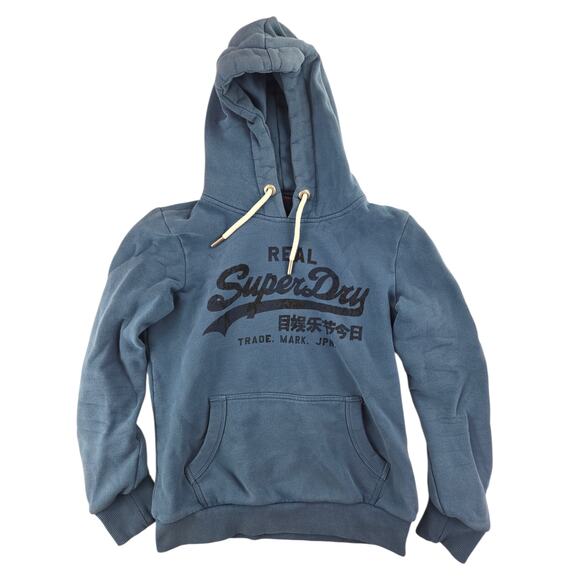 Superdry Tops - SuperDry | Blue Sparkly Pullover Hoodie | Size 6 (Small)